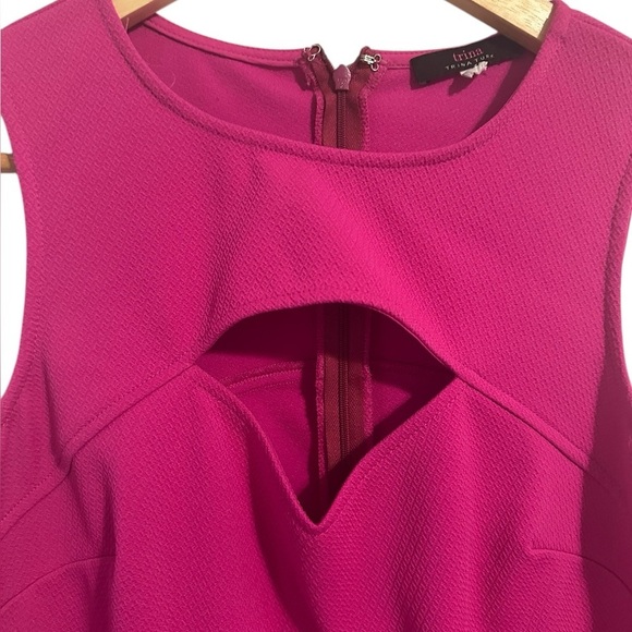 Trina Turk Magenta Fuchsia Keyhole Shift Dress Size Small Hot Pink Barbiecore - Picture 6 of 8